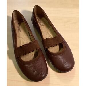 NATURALIZER MARY JANE BROWN LEATHER SHOES Flats Comfort size 10